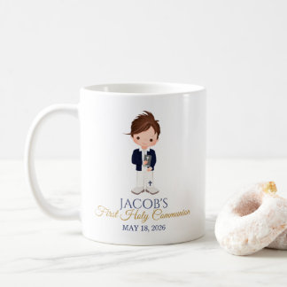 Caneca De Café Boy First Holy Communion Minimalist Ceramic Mug 