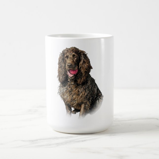 Caneca De Café Boykin Spaniel Artistic Sketch Portrait Mug (Centro)