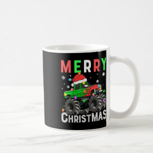 Caneca De Café Boys Monster Truck Feliz Natal Santa Hat Kids