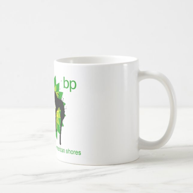 Caneca De Café BP nós estamos trazendo o óleo às costas (Direita)