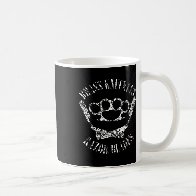 Caneca De Café Br Knuckles E Lâminas De Razor - Boxing E Barber T (Direita)