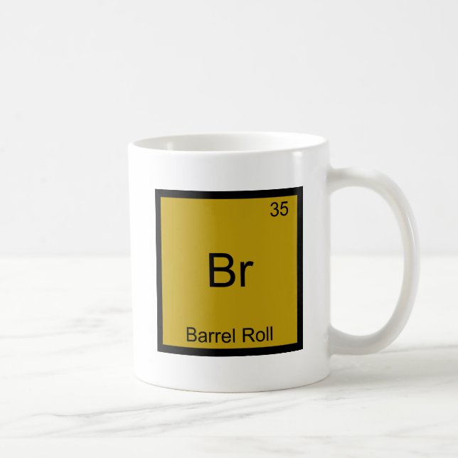 Caneca De Café Br - Rolagem de Barril Camiseta de Química Element (Direita)