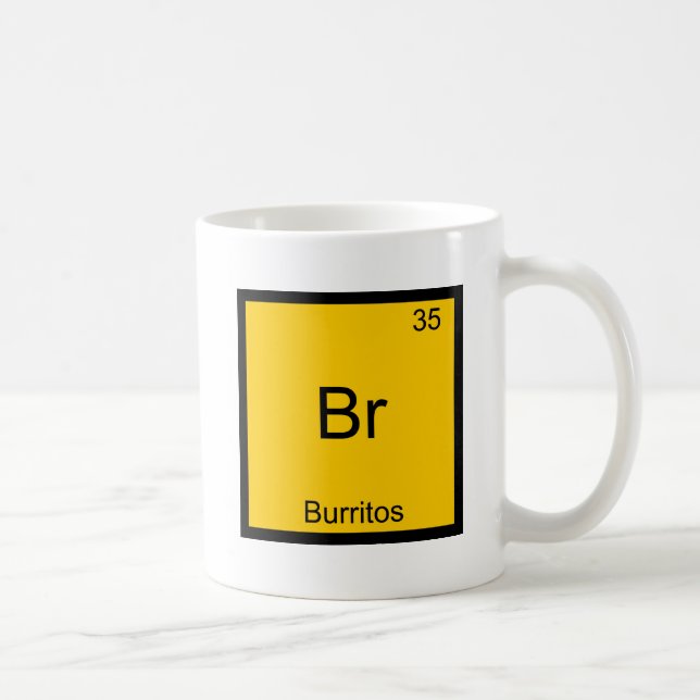 Caneca De Café Br - símbolo do elemento da química dos Burritos (Direita)