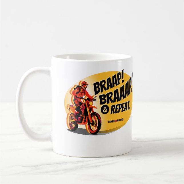 Caneca De Café Braap Braaap And Repeat Dirt Bike Coffee Mug (Esquerda)