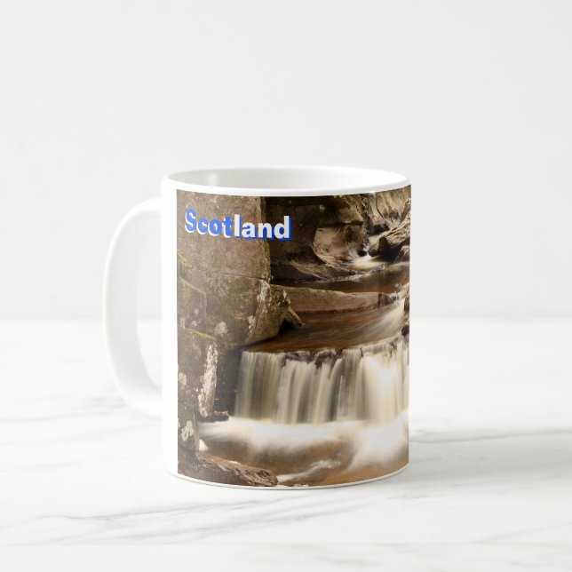 Caneca De Café Bracklinn Falls, Perthshire, Escócia (Frente Esquerda)