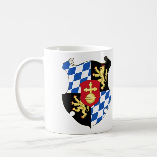 Caneca De Café Braços de Carlos VII Albert, Santo Imperador Roman (Esquerda)