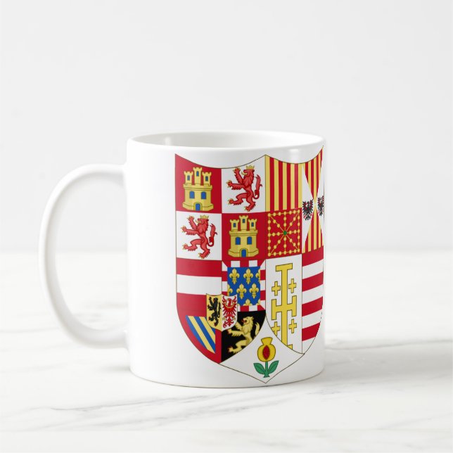 Caneca De Café Braços de Charles V Santo Imperador Romano (Esquerda)