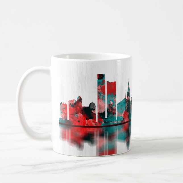 Caneca De Café Bradford England Skyline (Esquerda)
