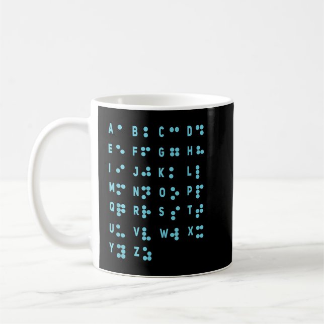 Caneca De Café Braille - Dia Mundial do Alfabeto - Pontos Imparáv (Esquerda)