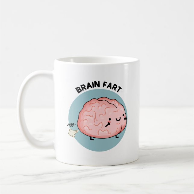 Caneca De Café Brain Fart Engraçado Anatomia Pun (Esquerda)