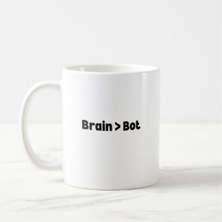 Caneca De Café Brain Over Bot Mug – Smart and Funny Mug for AI De