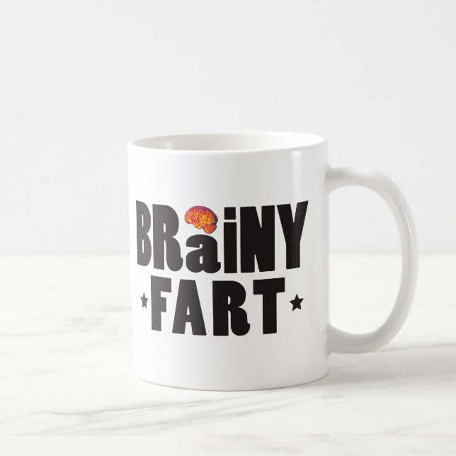 Caneca De Café Brainy Fart K (Direita)