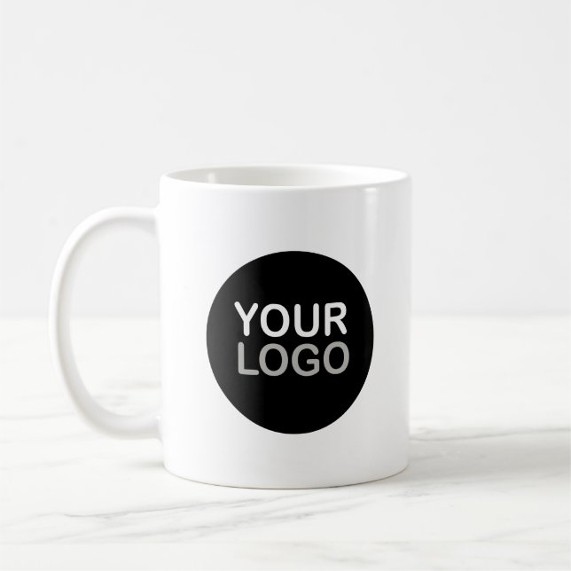 Caneca de Café Branca com Logotipo da Empresa (Esquerda)