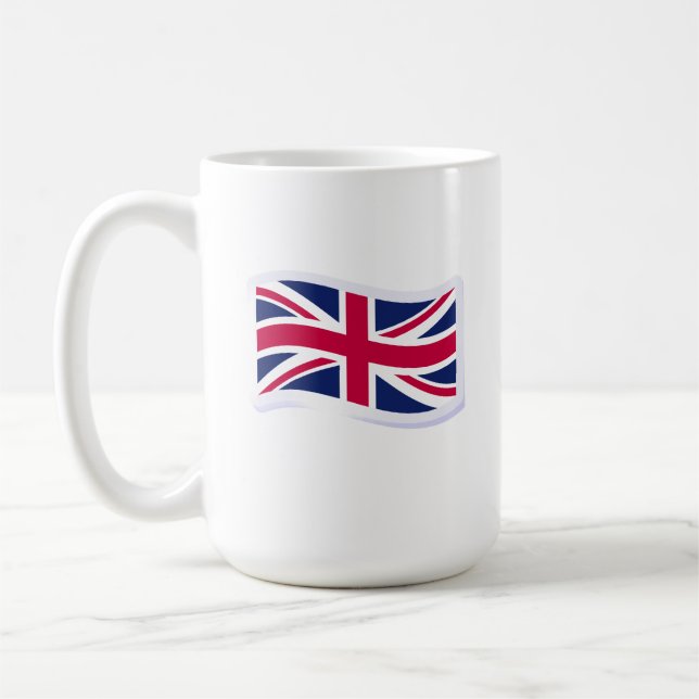 Caneca de Café Branca com Union Jack (Esquerda)