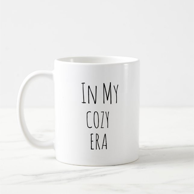 Caneca de Café Branca da Minha Era Aconchegante e  (Esquerda)