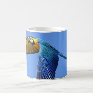 Caneca de Café Branca de Papagaio