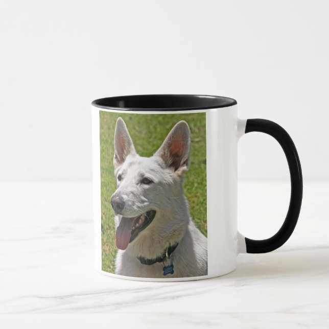 Caneca de café branca do german shepherd (Direita)
