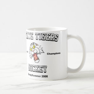 Caneca de café branca dos tigres