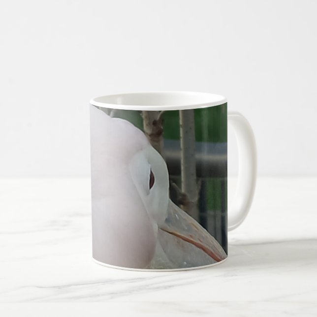 Caneca de Café Branca Garça (Frente Esquerda)