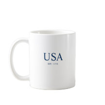 Branco Azul Moderno EUA Fundado em 1776