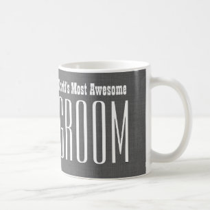 Caneca De Café Branco cinzento V008C do NOIVO o mais