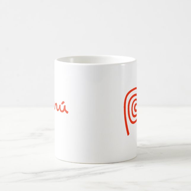 Caneca de café branco clássica de Peru do logotipo (Centro)