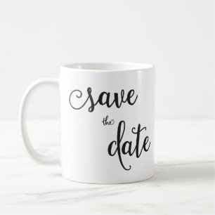 Caneca De Café Branco Clássico Personalizado Salve A Data Mug