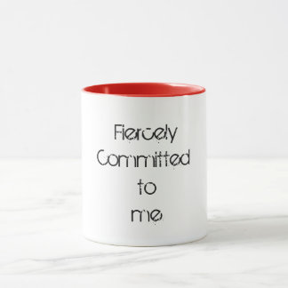 CANECA DE CAFÉ BRANCO COM ROTULAÇÃO & VERMELHO