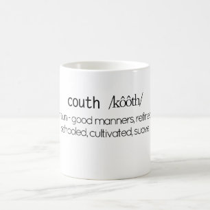 Caneca de café branco Couth engraçada da definição