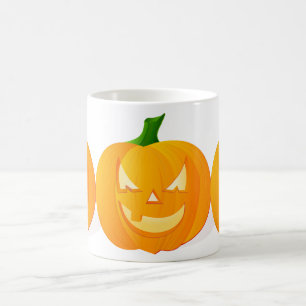 Caneca de café branco das abóboras