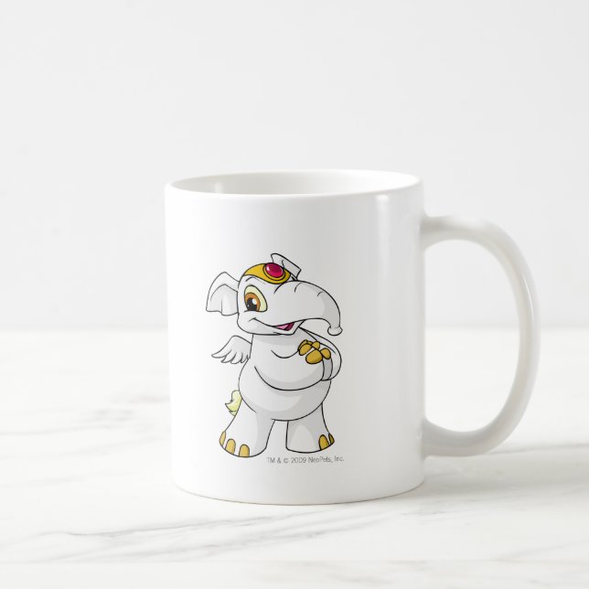 Caneca De Café Branco de Elephante (Direita)