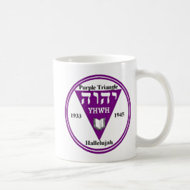 Caneca de café branco do dbl do triângulo