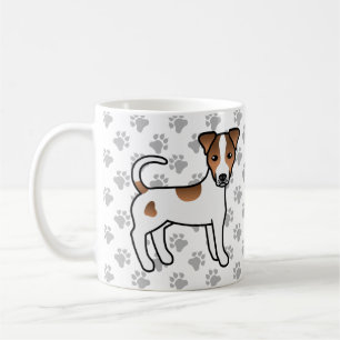 Caneca De Café Branco E Tan Casaco Parson Russell Terrier