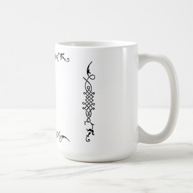Caneca De Café Branco elegante (Direita)