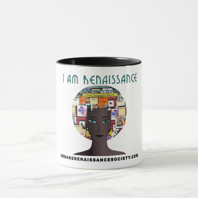 Caneca de café branco fêmea do renascimento cortês (Centro)