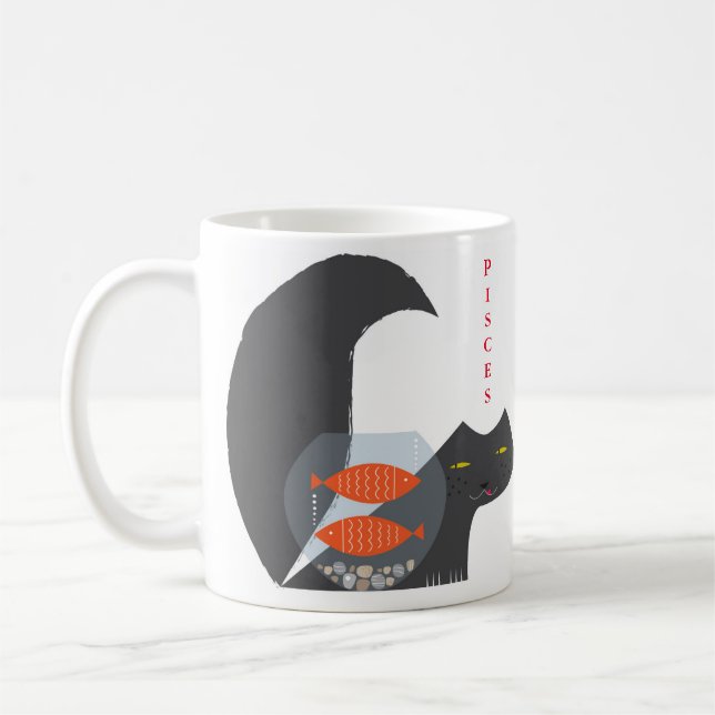 Caneca De Café Branco imagem clássica da caneca/gato de 11 onças (Esquerda)