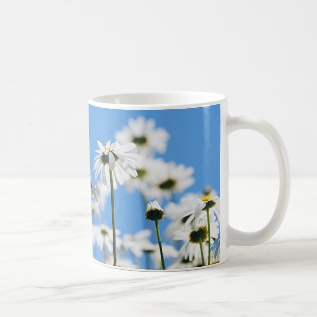 Caneca De Café Branco no azul (Direita)
