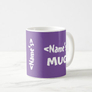 Caneca De Café Branco roxo personalizado do trio conhecido