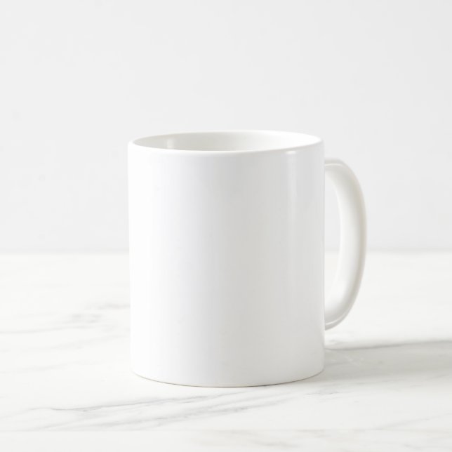 Caneca De Café Branco simples (Frente Esquerda)