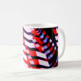 Caneca De Café Branco vermelho e azul