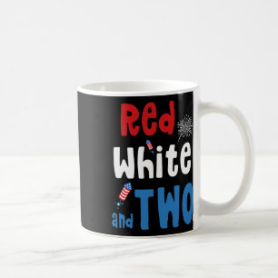 Caneca De Café Branco Vermelho E Dois Aniversário 4 De Julho Amer