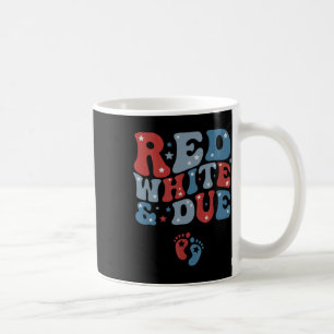 Caneca De Café Branco Vermelho E Vencido 4 De Julho Nos Eua