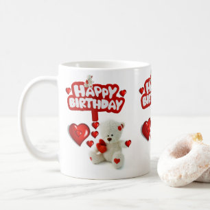 Caneca De Café Brancos, Ursos Brancos, Mug, Feliz Aniversário Mu