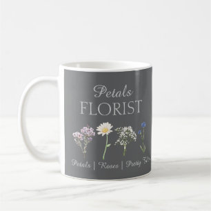 Caneca De Café Branding de Negócios de Florista Boutique