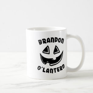 Caneca De Café Brandon O'lantern Halloween Pumpkin C personalizad