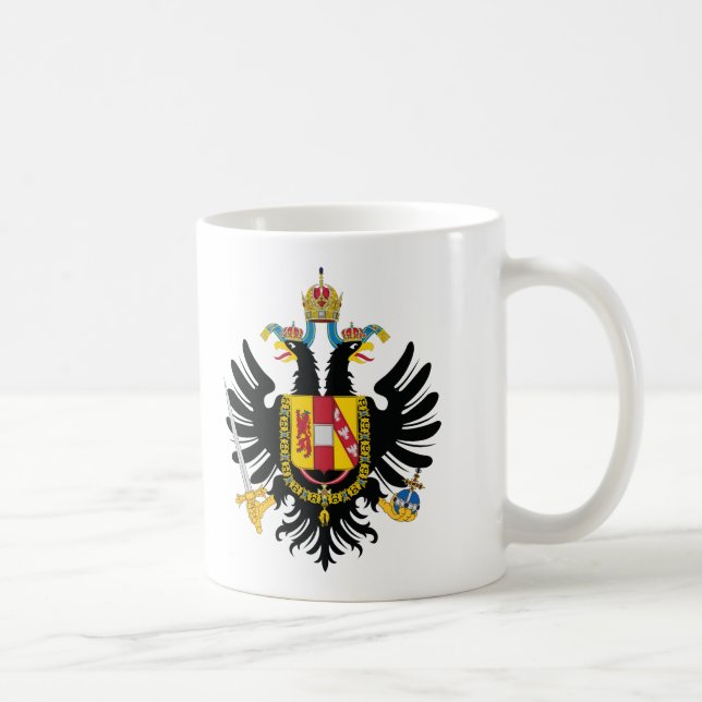Caneca De Café Brasão austríaca do império (1815) (Direita)