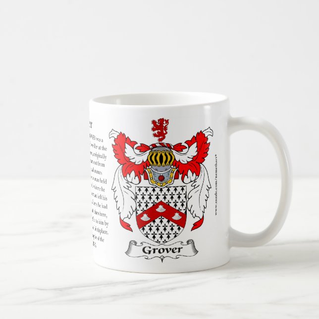 Caneca De Café Brasão da família de Grover (Direita)