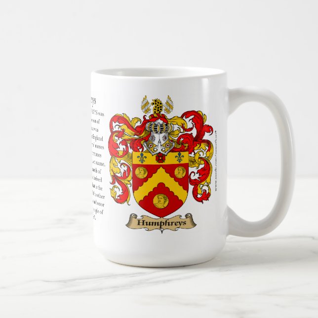 Caneca De Café Brasão da família de Humphreys (Direita)