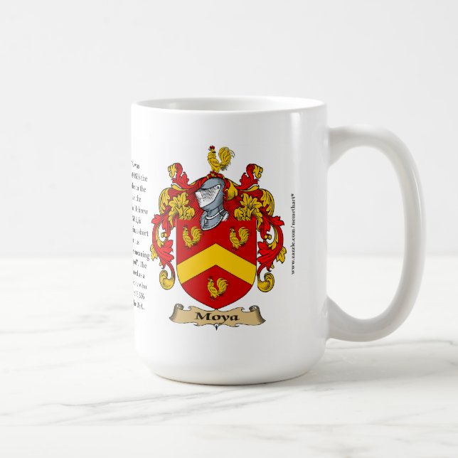 Caneca De Café Brasão da família de Moya (Direita)