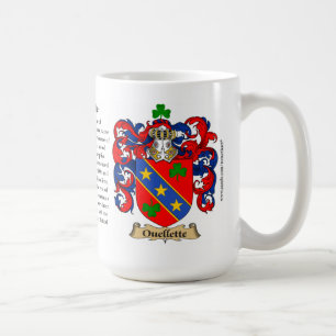 Caneca De Café Brasão da família de Ouellette